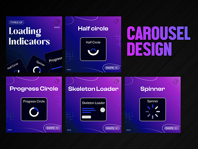 ✨ New Carousel Design – Loading Indicators branding carouseldesign loadingindicators ui uidesign uiux