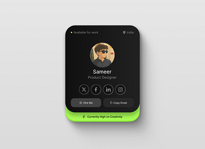 Profile Card UI dailyui design designing graphic design profilecard profilecardui ui uidesign uiux userinterface userinterfacedesign userprofile userprofileui ux
