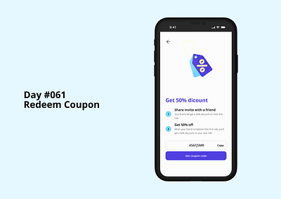 Day 61 Redeem Coupon - Daily UI Challenge dailyui ui