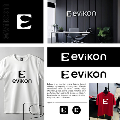 E-Letter Experimental Logo Design Project Sample for the Evikon branding clothing brand logo clothing logo design e letter logo e logo graphic design logo logo design logoinspiration logotype typhographic logo