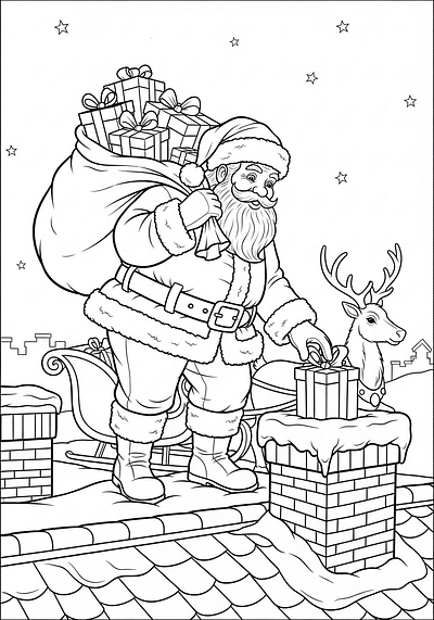 Free Printables Christmas Coloring pages for kids & adults graphic design