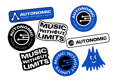 Autonomic Music Stickers badge branding design identity illustration logo logo design typography