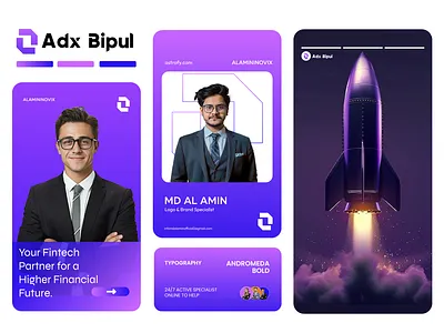 Digital Marketing Logo | Modern AB Monogram Logo digital brand identity