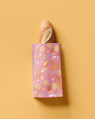 [Day 5+6 = Snack] art artwork bread design dessert food illust illustration ipad mockup package pattern photoshop snack sweet thepatternchallengebymel2025 tweetyheather