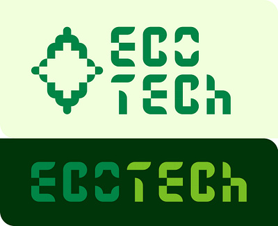 EcoTech Logo. Symbiosis of nature and technology. Sheet + Pixels 3d animation app branding design graphic design illustration logo motion graphics typography ui ux vector