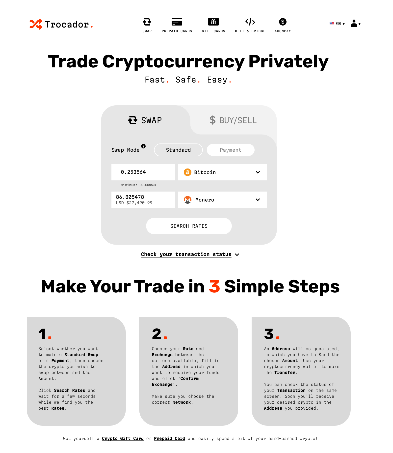 Trocador Crypto Swap Service UI Restyle crypto service crypto swap panel crypto ui crypto website ui panel ui restyle ui swap crypto panel swap service ui website ui