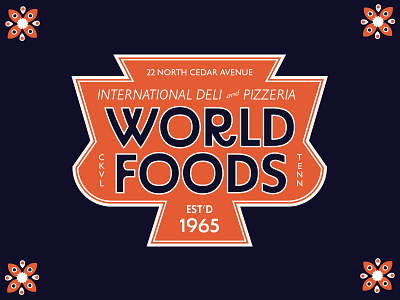 World Foods Badge badge badge design branding design food graphic design greek illustration italian logo restaurant typography vector world