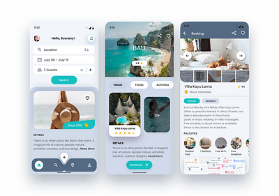 Travel App app branding design ui ux