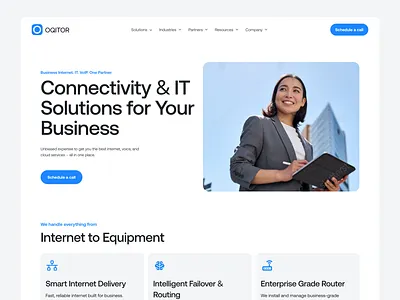 OQITOR - Website design heroheader landing page ui website
