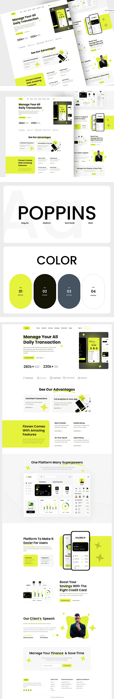 Fluent Saas Landing page web design