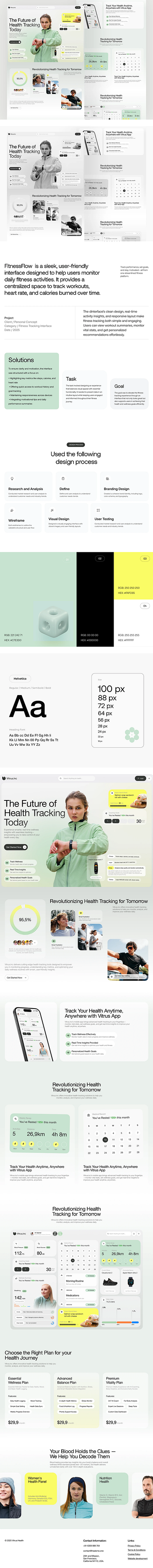 Fitness Activity Tracking Platform web design