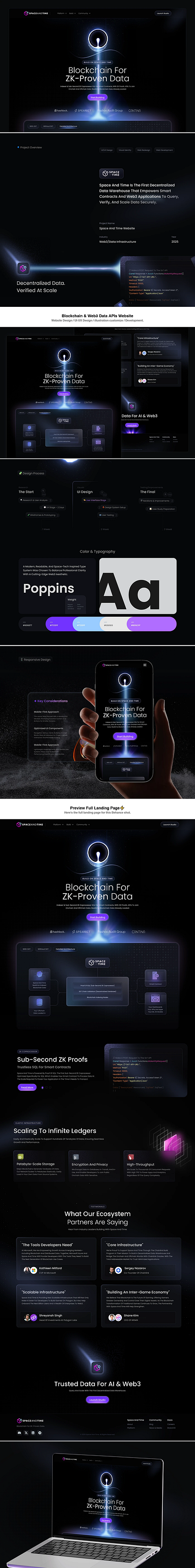 Blockchain & Web3 Data APIs Website web design
