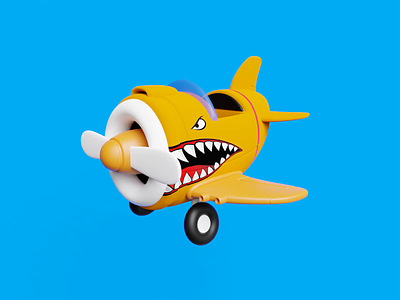 Aeroplane 3d 3dart animated animation art blender3d cartoon creative cute design flying graphic design illustration motion motion graphics plane render shark
