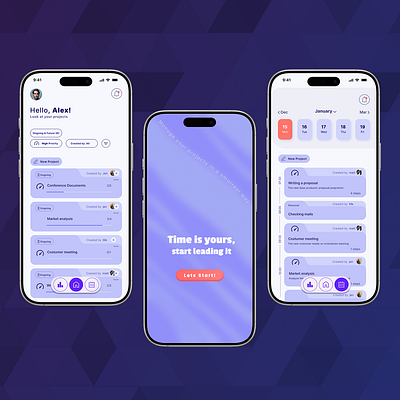 Time Management App design graphic design management timemanagement ui uidesigner ux