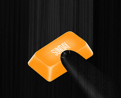 Sundays! art button cat illustration illustration orange button sunday weekend illustration