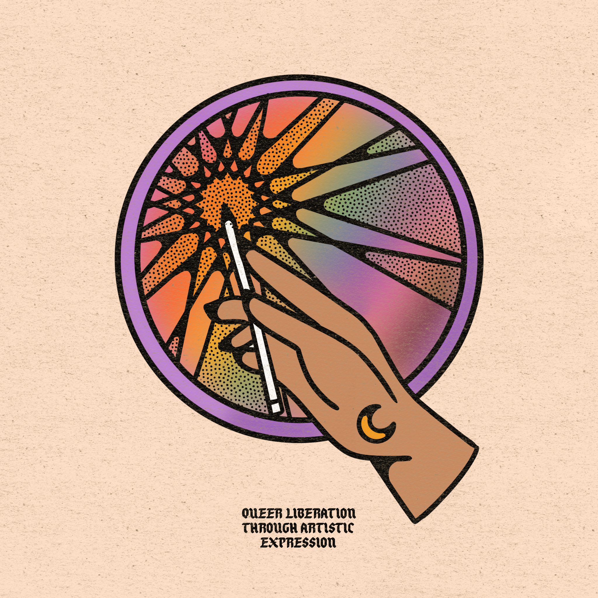 Queer Liberation Badge badge design illustration queer art queer design queer illustration