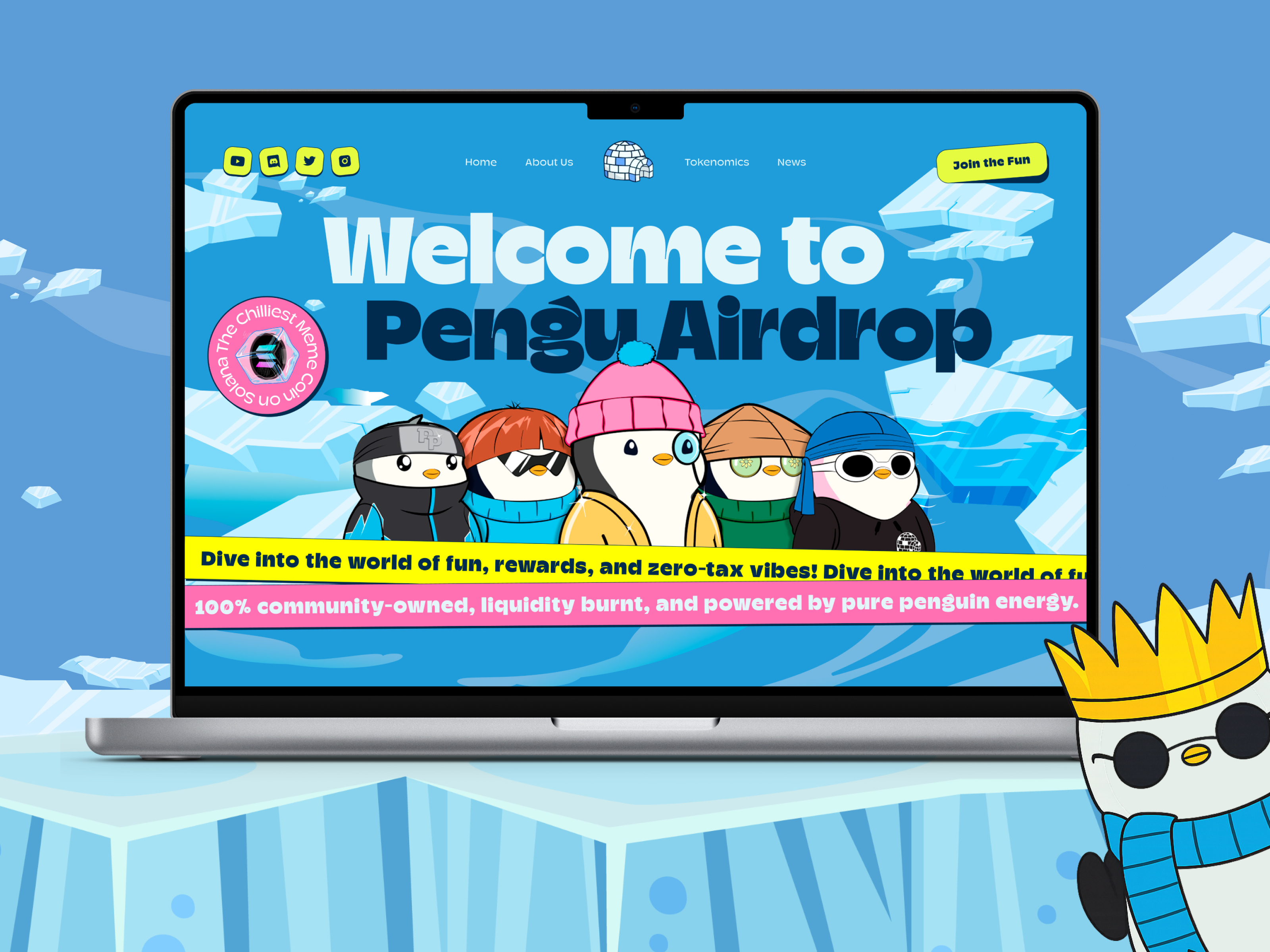 ✨ Pengu Airdrop. Fun & Engaging Landing Page for Meme Community by Olha  Antoniuk on Dribbble