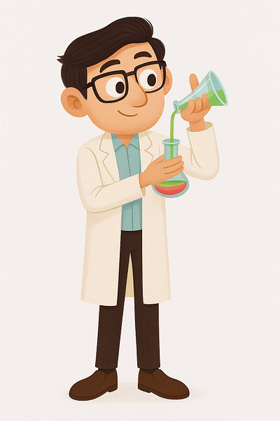 The Scientist artwork character digitalart graphic design illustration
