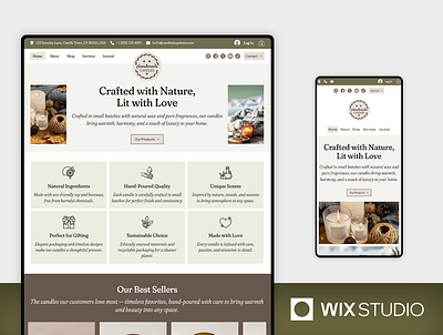 Handmade Webshop - Wix Studio Website Template bath bomb beautiful website candle making candle shop template craft business website diy craft website feminine webshop gift webshop handmade webshop macrame website resin art website small business webshop soap shop website webshop design website template wix candle template wix studio wix studio webshop wix studio website wix studio website template