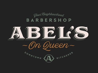Abel's on Queen apricot apricot creative studio barbershop branding creative creative studio design logo made by apricot