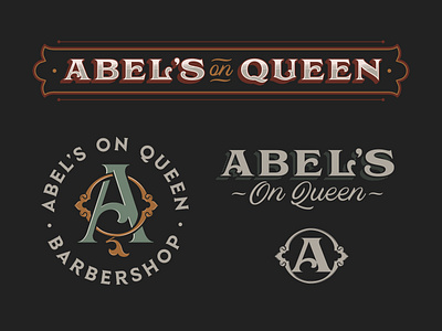 Abel's on Queen apricot apricot creative studio barbershop branding creative creative studio design logo made by apricot