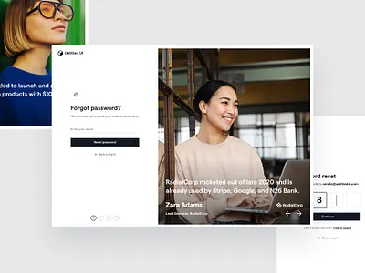 Forgot password user flow — Untitled UI 2fa forgot password log in login password page password reset quote sign in signin testimonial verification code web design