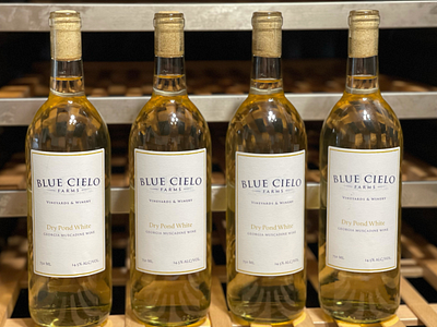 Blue Cielo Farms - White wine label back blue cielo design farms front label logo white wine