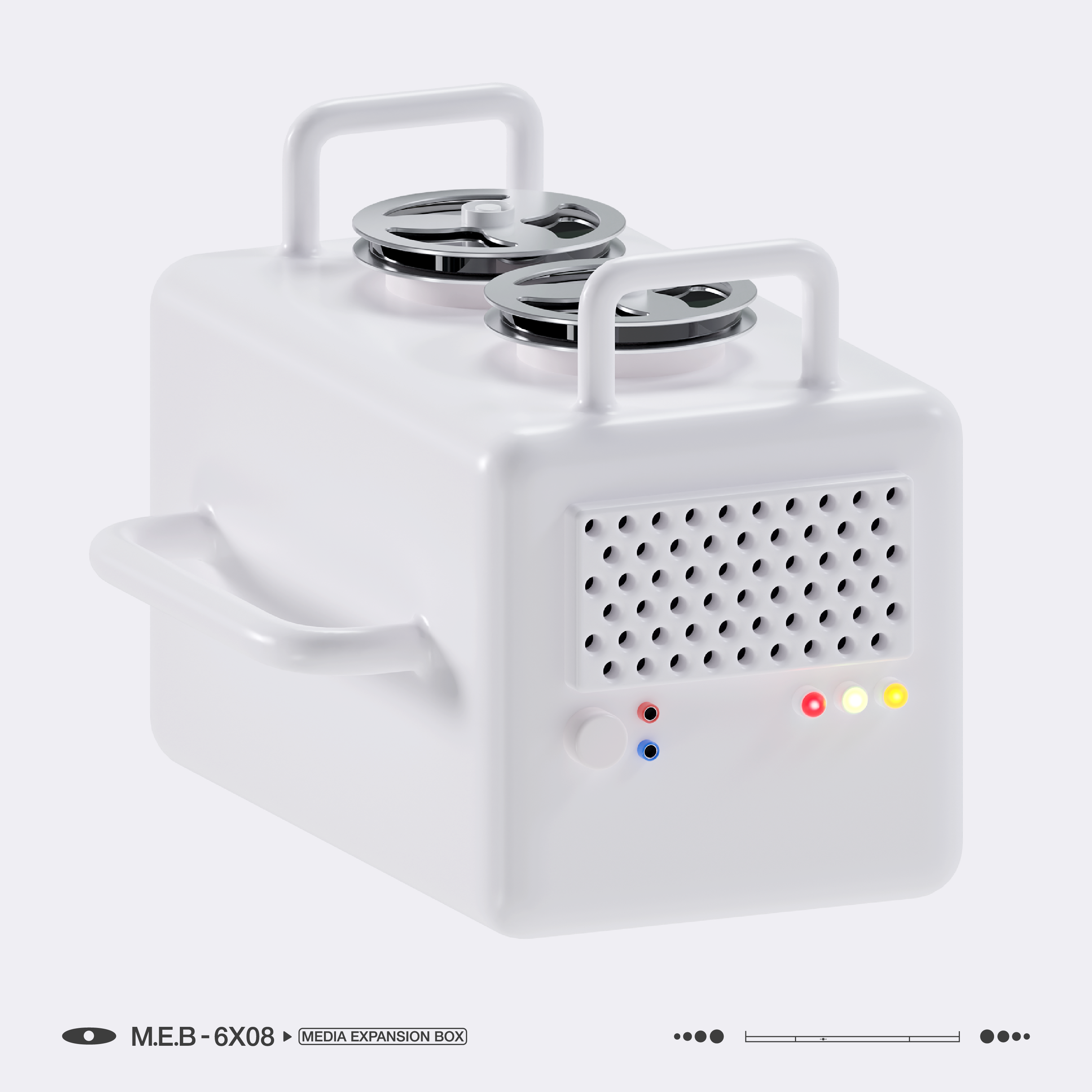 media expansion box 2d 3d abstract buttons concept cute design future graphic hifi layout poster product render scifi space space age system type vector