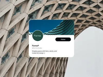 Profile Card for Architectural Studio Forma architecture studio brand identity brand strategy branding corporate identity design graphic design logo social media post social media profile