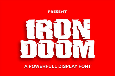 Iron Doom Font adventure bold type branding design dipslay display font display type graphic design iron doom font powerful