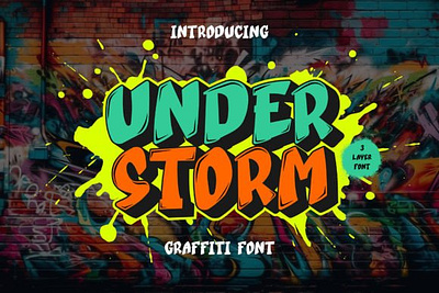 Under Storm Font bold type branding design display font display type graffiti font graffiti tag graffito graphic design illustration street font under storm font urban font