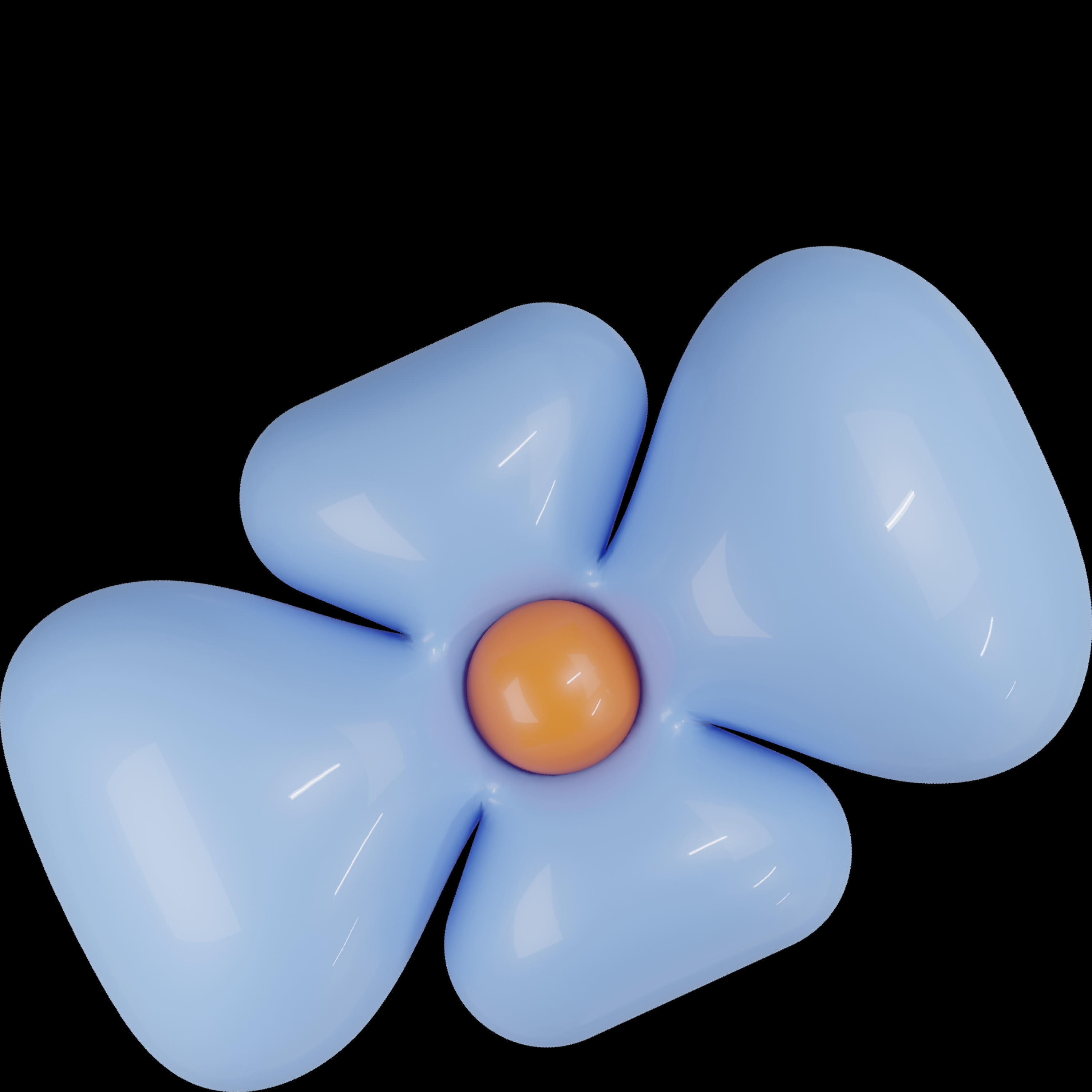 blue boy 3d abstract ar blender blue bright cute design floral flower happy idea illustration illustrator image lottie poster print render vr