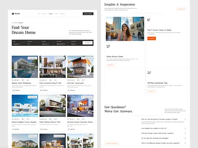 Responsive Real Estate Property Page UI/UX design interface product service startup ui ux web