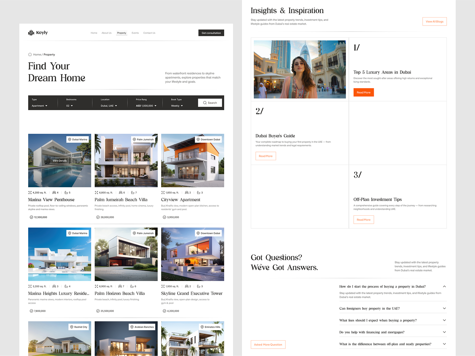 Responsive Real Estate Property Page UI/UX design by ilias miah Hire ...
