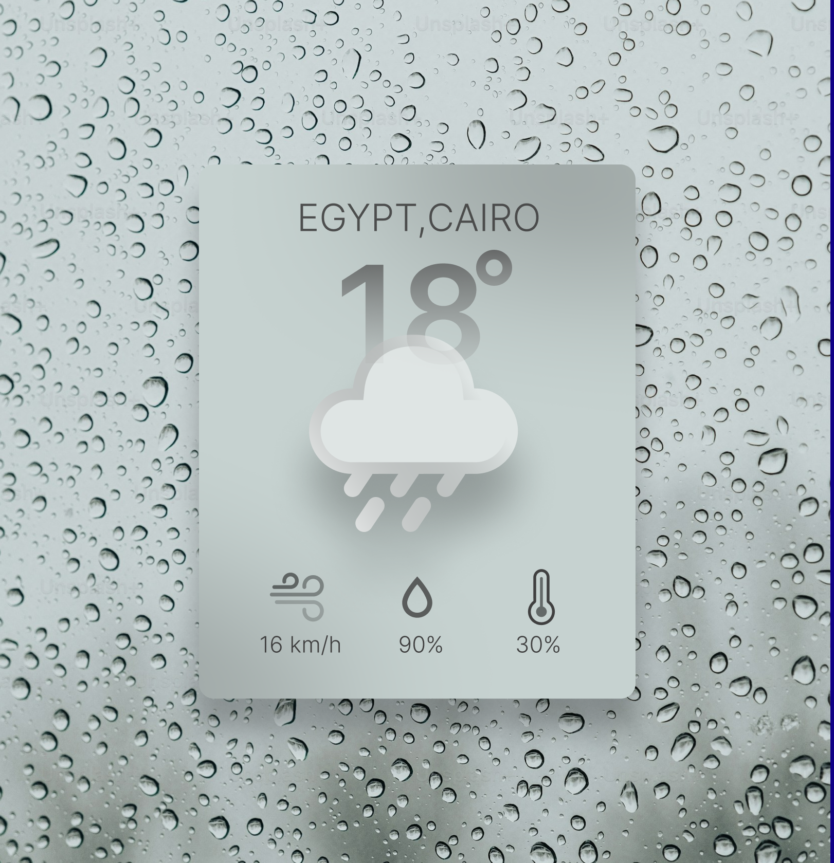 weather card ui