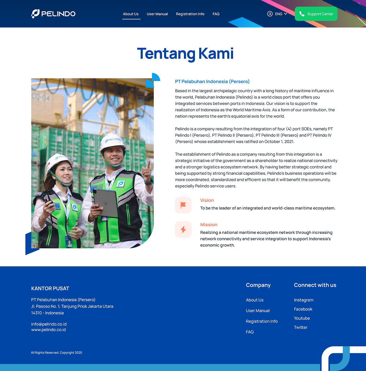 Port & Terminal Customer Portal - Landing Page Image 1