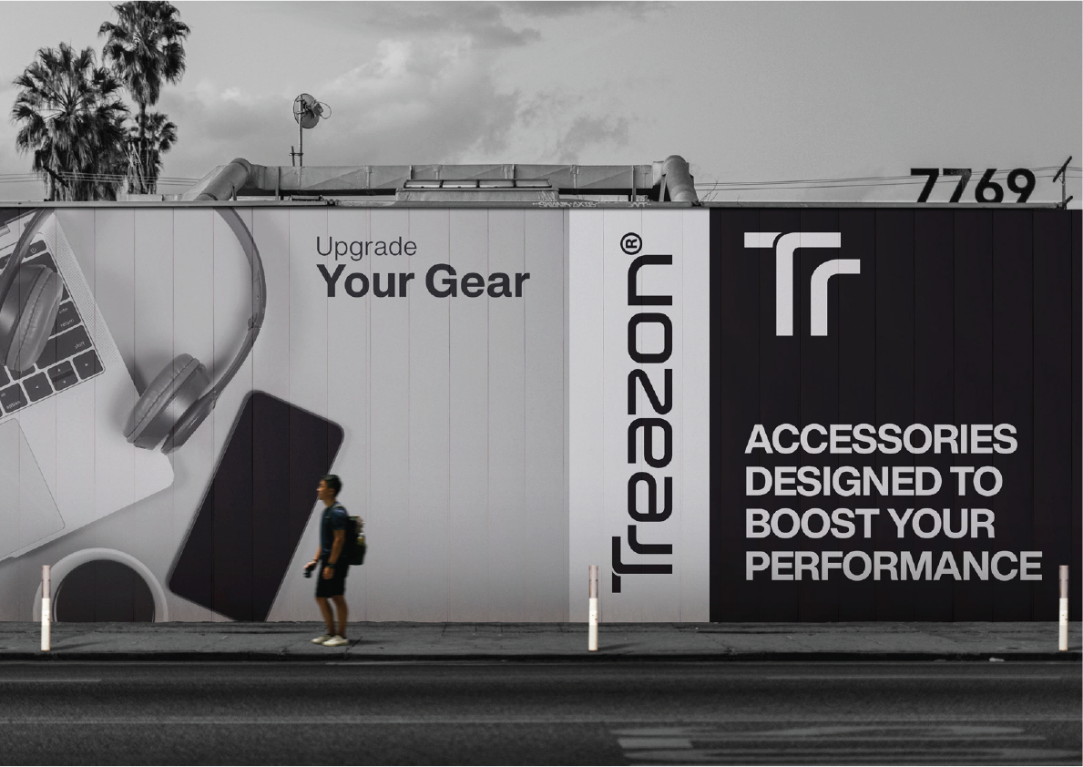 Treazon – Modern Tech Accessories Branding & Identity Design brand book brand guidelines brand identity brand identity design branding branding kit graphic design instagram post label design logo logo design merchendise mobile accessories packaging design social media tech branding technology