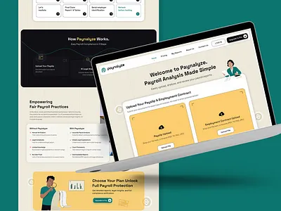 Landing Page Mockup – Legal Payroll Analysis System (Figma) figma figma mockup hr payroll web design landing page design modern web mockup payroll analysis system ui payroll software interface portfolio figma design ui uiux case study ux