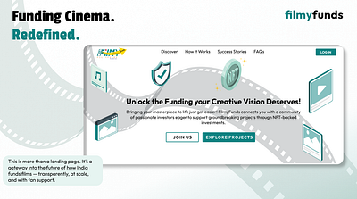 FilmyFunds — Landing Page Design autolayout cleanui design system designerportfolio designinspiration figma freelancedesigner landingpage modernui openforwork responsive design ui ui design uiux ux design web development webdesign