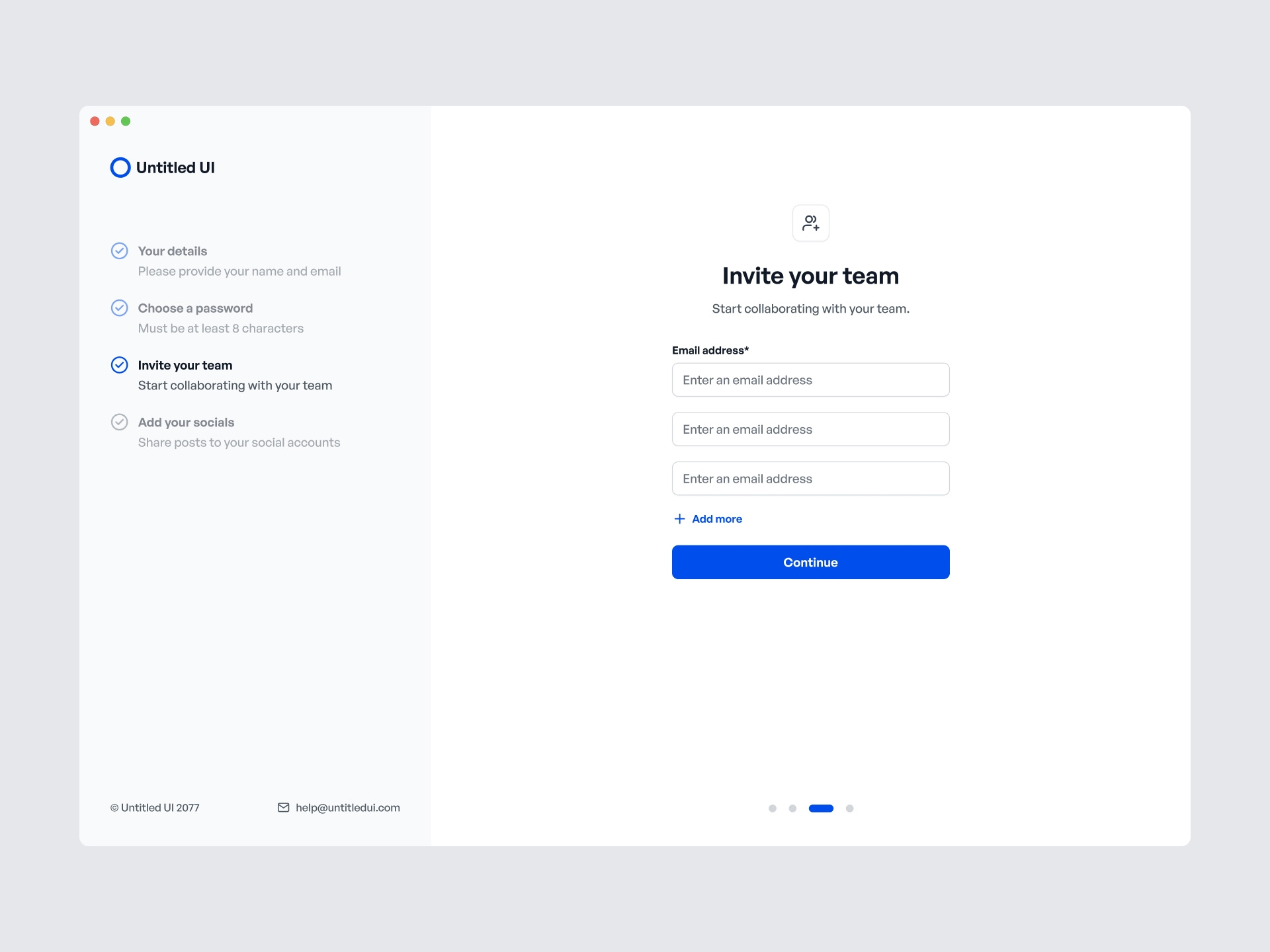 Minimal sign up user flow — Untitled UI by Jordan Hughes® on Dribbble