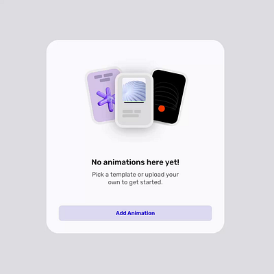 Empty State Card cards empty state ui