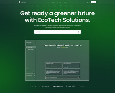 Get ready a greener future with EcoTech Solutions. agenchi agenchi service ai animation design sass technology ui ux web design website