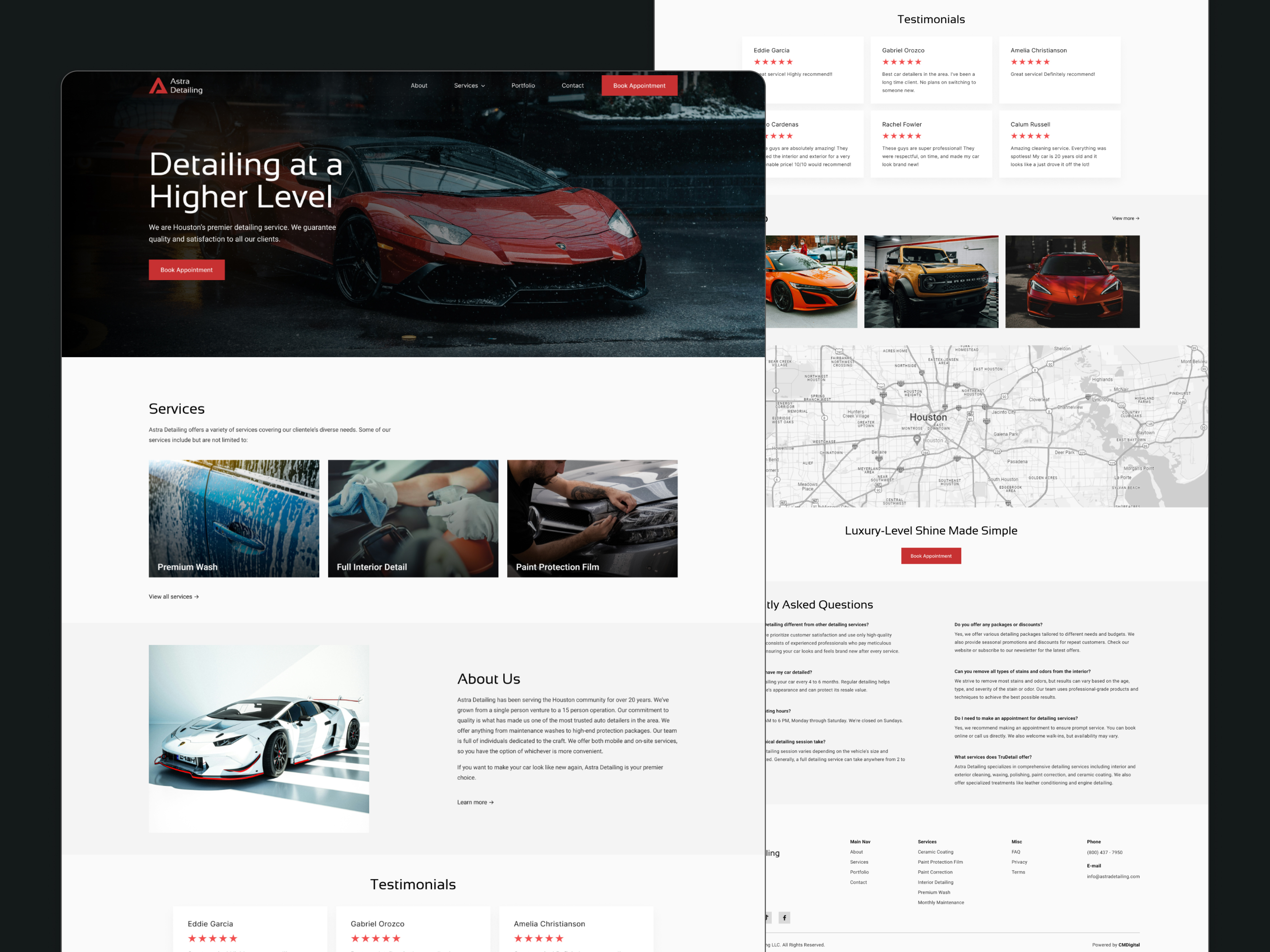 Auto Detailer Website Concept auto detailing auto service automotive car cleaning car detailer car detailing car service car service company car wash carwash website detailer detailing landing page light light theme ui uiux ux web design website design