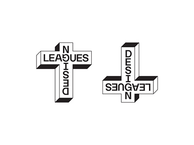 LEAGUES "Dogtown" Cross ambigram branding cross design graphic design leagues logo merch sticker studio swiss typography