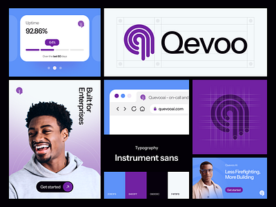 Qevoo AI Branding WIP ai design landing page logo saas ui user interface web webdesign website
