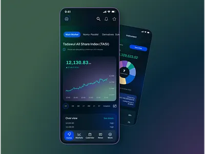 Fintech Stock market ,MobDesign, Listing, profile, Home page, finance fintech insurance interface mobile design product product design userinterface ux