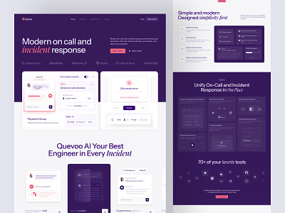 Qevoo AI Website design ai design landing page saas ui user interface web webdesign website