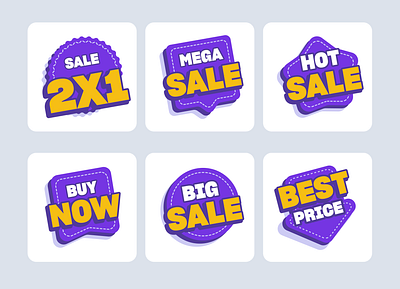 Illustration Sale Badges badge ecommerce price sale tag