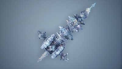Tower lance - winter - 3d animation 3d modeling digital sculpt texturing voexl art weapon art
