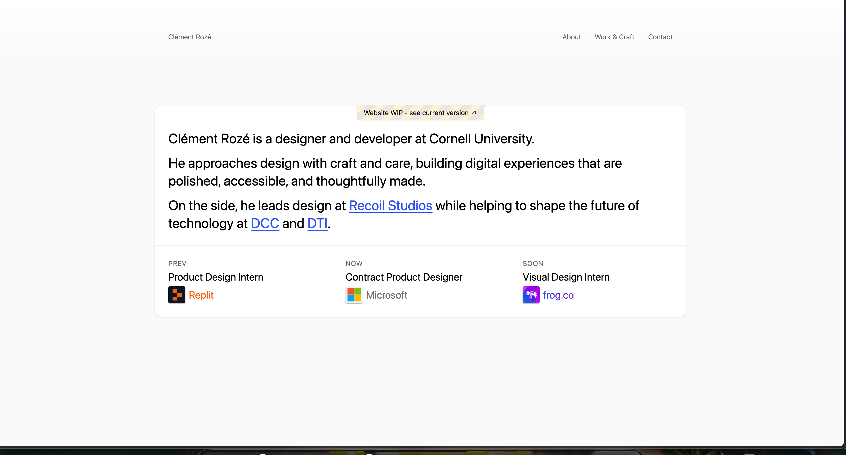 Personal Site V15 beautiful clean css design html light mode minamlistic personal website portfolio website ui
